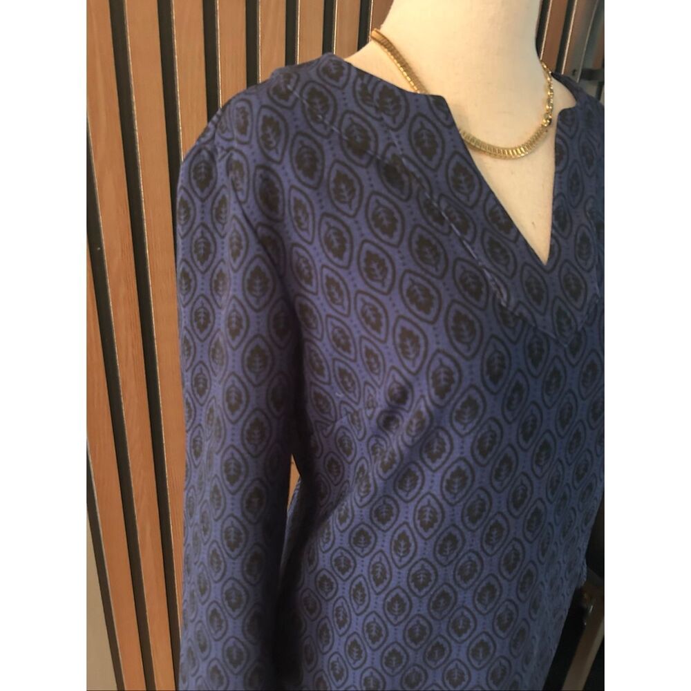 Boden Easy Notch Shift Dress with Pockets Carbon Blue Sz 2R - Picture 3 of 8